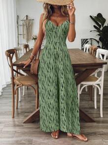 Breezaya Mono holgado de mujer con estampado floral, tirantes y espalda descubierta, para primavera/verano