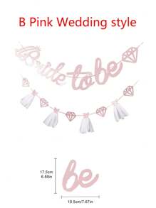 1pc/Set 'Bride To Be' Banner For Bachelorette Party Wedding Bridal Shower Decoration,Happy Birthday,Birthday Style,Festival,Birthday Decoration,Wedding Decorations,Wall Decor
