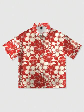 Street Life Chemise décontractée à manches courtes imprimée pour hommes