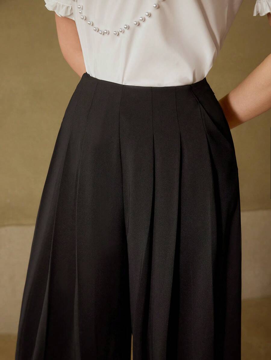 MOTF PREMIUM FOLD PLEATED WIDE LEG SUIT PANTS