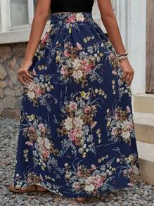 Breezaya Váy Maxi Dài Đi Biển In Họa Tiết Xẻ Cao Cho Nữ - Nhiều màu - Xem 2