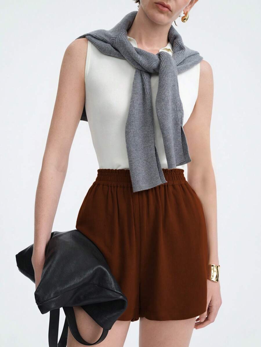 Aalyst Women's Summer Casual Solid Color Shorts