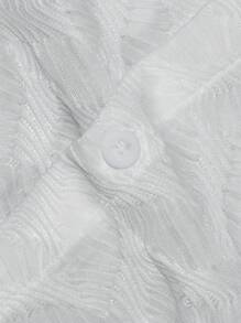 Manfinity RSRT Men's Solid Color Textured Short Sleeve Shirt & Shorts 2 Pieces Vacation Casual Set - Multicolor - View 4