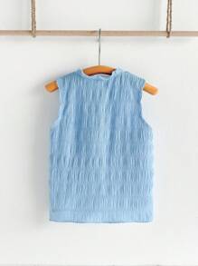 Loomiva 少女纯色圆领修身休闲背心，春夏