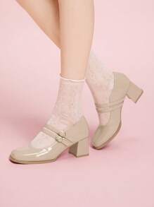 CUCCOO DOLLMOD Cuccoo Women's Adjustable Buckle Design Fashion High Heels - Baby Pink - View 5