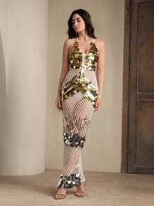 Anewsta Váy không tay cắt may thủ công 2 mảnh, phù hợp cho mùa hè, lễ hội, kỳ nghỉ, ngày lễ, bãi biển, thanh lịch - trắng - Xem 6