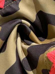 Swim SXY 2pcs Set New Sexy Spaghetti Strap Backless Leopard Print Drawstring Printed Split Swimsuit Bikini Set, Charming Look For Summer Beach Vacation - Multicolor - View 6