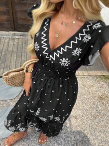 EMERY ROSE Váy Maxi cho nữ Váy mùa hè cho phụ nữ Trang phục đi biển cho phụ nữ Quần áo mùa hè cho phụ nữ Váy nghỉ mát Mùa hè Châu Âu - màu đen - Xem 7