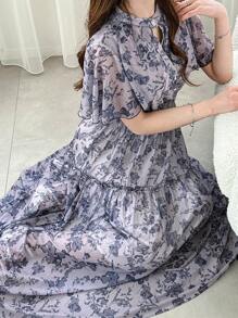 FRIFUL Đầm dài nữ kèm khăn choàng, thích hợp cho các buổi hẹn hò và những dịp lãng mạn, đầm maxi mùa hè. - Màu xanh lam - Xem 2
