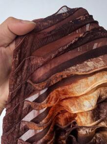 Maweii Plus Size Women Tie-Dye One Shoulder Mini Dress - Brown - View 6