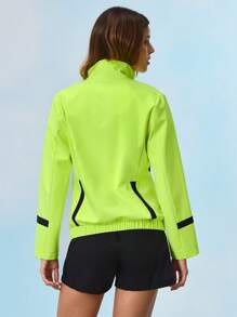 In My Nature Outdoor Wear Fluorescent Cycling Jacket, Suitable For Outdoor Camping, Hiking, And Urban Commuting, Women  Women's Casual & Outdoor Running Jacket Outdoor Hiking Jacket Women's Casual Jacket,  Thermal Thick Warm Jacket - Green - View 8