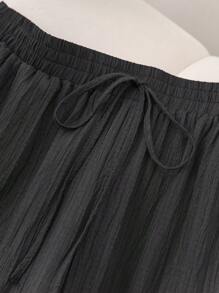SHEIN Frenchy Pantalon élégant pour femmes de grande taille, style printemps-été, décontracté mais chic, pour le bureau, la plage, la Saint-Valentin. Pantalon de poche, pantalon de vacances à la plage, violet, pour étudiantes, pantalon d'été pour la Saint-Valentin