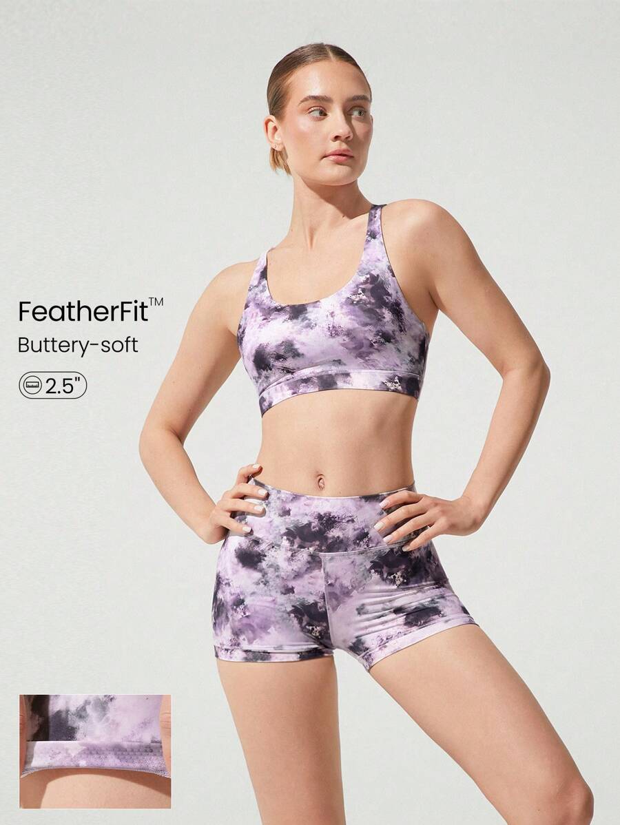 GLOWMODE 2.5英寸 FeatherFit™ 超短防滑骑行短裤 低冲击休闲日常健身夏季运动 - 彩色 - 查看 1