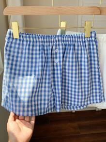 Comfortcana Quần short ống rộng đơn giản hàng ngày cho nữ, nhiều màu - Màu vàng - Xem 6