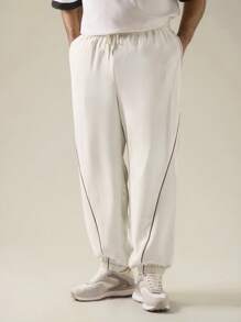 EASEVO Men's Plus Size Casual Loose Weave Elastic Waist Drawstring Joggers Suitable For All Seasons, Daily Wear