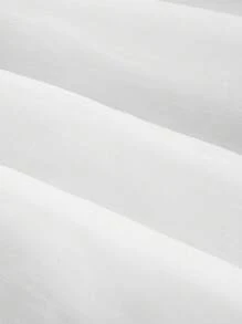SHEIN MOD Robe de fête pour femmes grande taille, robe de fête, robe d'été, robe pour vacances d'été et port quotidien, robe de remise des diplômes, robe d'anniversaire pour femmes, robe courte noire et blanche à épaules dénudées avec panneau en maille, robe blanche pour femmes grande taille, robe d'été - Noir et Blanc - Voir 4