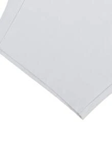 Manfinity Mode Men's Solid Color Simple Slim Fit Stylish Casual Shorts, Valentine's Day Shorts - Light Grey - View 7