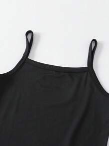 SHEIN Explorewe Tween Girl Pink Short Sleeve Shirt And Black Suspender Jumpsuit, Casual Summer Streetwear 2pcs Set - Pink - View 4