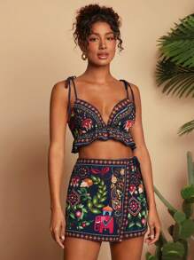 Travachic Conjunto de dos piezas para mujer para uso diario, verano, atuendos de verano para mujeres, atuendos de vacaciones, conjunto de dos piezas para mujer - Negro - Ver 1