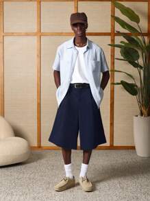 SUMWON Pantalones cortos plisados de pierna ancha para vacaciones de verano, estilo culotte de longitud hasta la rodilla, palazzo de cintura media, para uso casual, de fiesta, fresco y diario