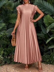 SHEIN Lady 2025 新款春夏秋冬优雅派对婚礼酒会波西米亚风海滩金色立领编织荷叶边 A 字裙长款大码连衣裙粉色夏装女装粉色度假连衣裙长款粉色连衣裙粉色长裙粉色优雅连衣裙女装夏季连衣裙女装夏季服装女装女装白色连衣裙女装黑色连衣裙婚礼宾客连衣裙女装优雅派对连衣裙女装太阳裙大码女装女士连衣裙优雅长裙女士海滩装女士假日装褶皱中长裙褶皱连衣裙夏季优雅连衣裙优雅中长裙缎面褶皱连衣裙 - 藕粉色 - 查看 6