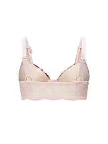 SHEIN 1 件大码前开钢圈内衣文胸 - 粉色 - 查看 2