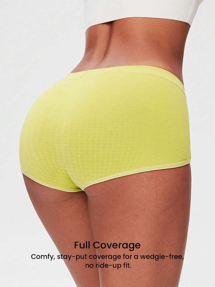 paquete de 2 pantaletas tipo short de cintura media de algodón transpirable para mujer, ropa interior activa con diseño colorido que también es adecuado como ropa exterior para adolescentes, jóvenes y niñas