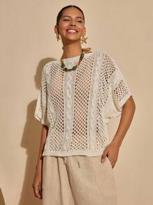 Bóhologie Boho Bohemela Womens Clothing Women Summer Clothes Women Summer Cover Up Crochet Dress Women Summer Clothing Summer Outfits  Suitable For Everyday, Out Of The Street, Holiday And Other Occasions To Wear - White - View 7