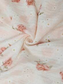 Flirla Plus Size Short Sleeve Square Neck Dress, Fashionable For Summer - Multicolor - View 5