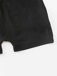 SHEIN Explorewe 女童蝴蝶结装饰修身休闲连体衣