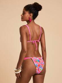 Travachic Bộ đồ bơi bikini họa tiết hoa mùa hè cho nữ, Đồ dùng cần thiết cho bãi biển, Đồ bơi cho nữ, Đồ bơi cho nữ - Nhiều màu - Xem 2