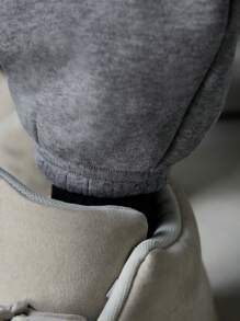 NEON BLANC 男士街头时尚字母印花抽绳踝带针织运动裤 - 灰色 - 查看 6