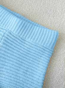 Elamini Star Pattern Knitted Pink Shorts - Blue - View 6