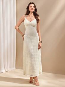 Almamuse Women's Slim Fit Sleeveless Dress - Apricot - View 6