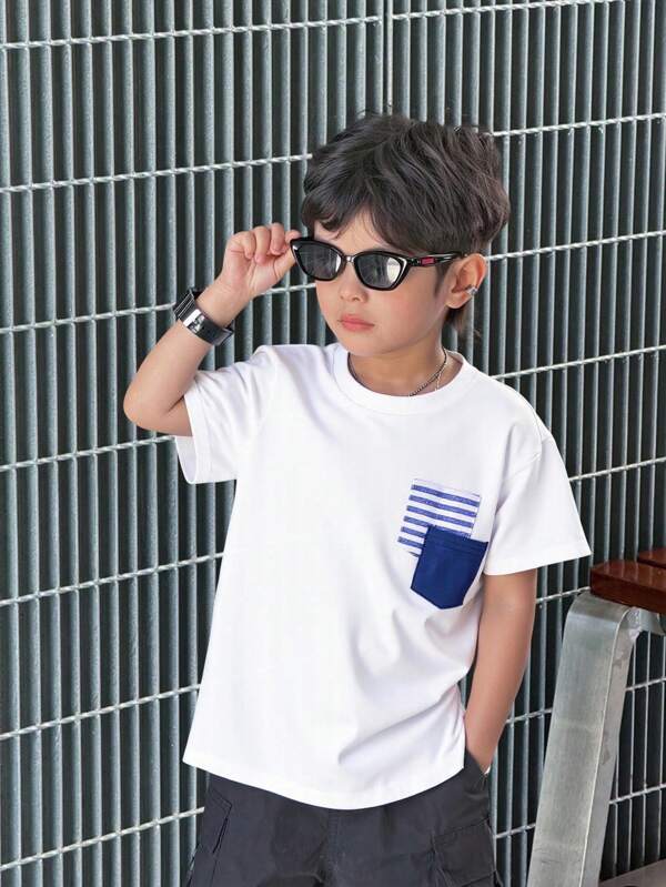 Maglietta in maglia oversize indeformabile e invecchiata, marrone, adatta per bambini di entrambi i sessi, per scuola, giardino, spiaggia, feste di compleanno, primavera, estate, autunno, inverno