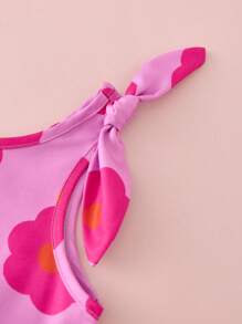 CutesyCutie 2pcs Young Girl Ditsy Floral Woven Top And Shorts Set - Multicolor - View 8