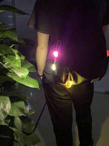 1 件背包挂灯，硅胶迷你 LED 警示灯，多种颜色可选，适合夜间跑步、散步、慢跑 - 彩色 - 查看 2