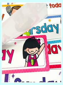 8 Pcs Days Of The Week Flashcards Subject Titles For Bulletin Board Boarder Headliners Classroom Decoration Teacher Teaching Aids