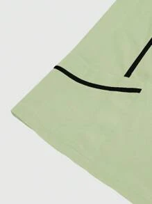 TaskEZ Women Contrasting Color Trim Short Sleeve Top, Scrub Tops Scrub Tops For Women Nursing Tops Nursing Clothes Scrubs Nurse Uniform Women Scrubs