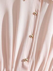 EMERY ROSE 女士中长款纯色长袖连衣裙，夏季时尚