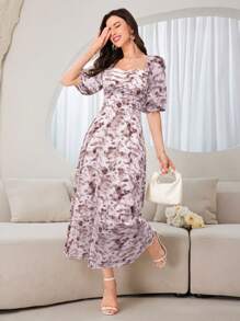 Modelyn 1 件女士短袖连衣裙，夏季时尚 - 粉色 - 查看 5