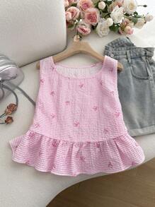 SHEIN Privé 大码女式夏季度假罩衫上衣 - 粉色 - 查看 3