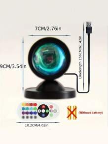 1 件 LED 日落氛围灯 - 营造温馨氛围，非常适合客厅装饰、卧室氛围照明、节日装饰、礼品、节日庆典、锚点背景图像