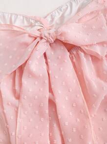 Sweetra Damen Chiffon Schleife Bandeau Top - Pink - Übersicht 6