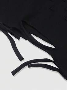 ROMWE MEN Street Life Men's Goth Rhinestone Decor Ombre Round Neck Casual Short Sleeve T-Shirt - Black - View 6