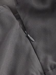 SHEIN MOD Gray Bowknot Romper For Summer - Grey - View 3