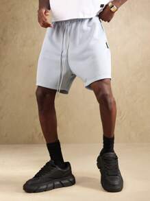 SUMWON Athletic Drop Crotch Basketball Shorts Loungewear Drawstring Waist Urban Streetwear Workout Running Training Sport Athleisure Activewear - Baby Blue - View 4