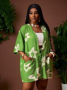 Slaydiva 2025 New Summer Outfits For Women, Exclusive Resort Casual Green Loose Woven - Multicolor - View 8