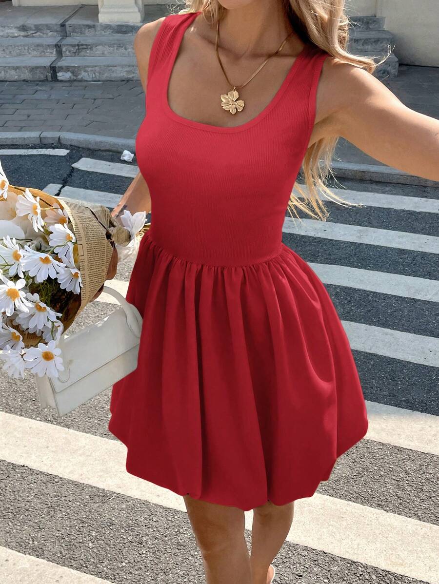 SHEIN LUNE Pastel Yellow Cute Ruffled Skirt, Ins Style, Suitable For Spring/Summer,Boho Clothes Women - Red - View 1