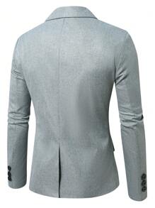 Manfinity Mode Men Plus Size Lapel Neck Casual Long Sleeve Suit Jacket